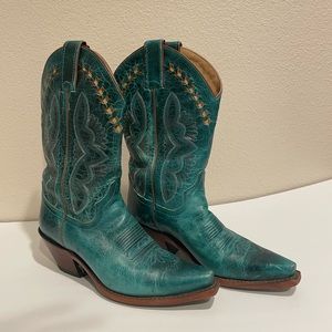 Justin cowboy boots 7.5 turquoise
